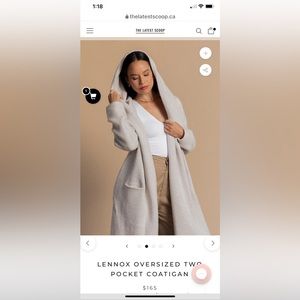 Oatmeal Lennox oversized coatigan